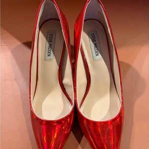 Steve Madden Shiny Red Heels